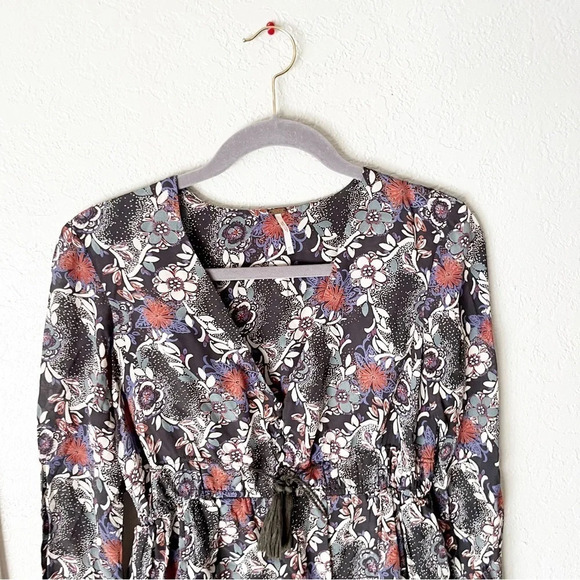 FREE People Stealing Fire Printed Mini Dress XS Boho Bohemian - Picture 3 of 10